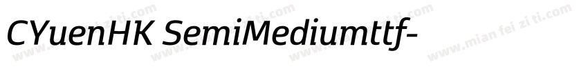 CYuenHK SemiMediumttf字体转换